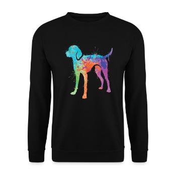 Weimaraner Dogs Dog Mom Weimaraner Ladies - Unisex Sweatshirt - black - Front - Alina (178cm) & Michal (187cm)