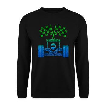 Voiture de course Voiture de sport Garçons Motorsport Voiture de course - Sweat-shirt Unisexe - noir - Devant - Alina (178cm) & Michal (187cm)
