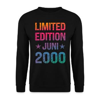 Limited Edition Birthday Party Vintage 2000 - Unisex Sweatshirt - black - Front - Alina (178cm) & Michal (187cm)