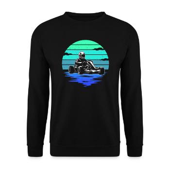 Kart Racing Kart Karts Hommes Enfants Go-Kart - Sweat-shirt Unisexe - noir - Devant - Alina (178cm) & Michal (187cm)