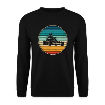 Go-Kart Karts Motorsport Men Kart Race Boys - Unisex Sweatshirt - black - Front - Alina (178cm) & Michal (187cm)