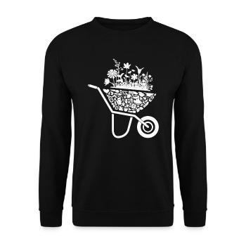 Jardinier Jardinier Amateur Dames Jardinier - Sweat-shirt Unisexe - noir - Devant - Alina (178cm) & Michal (187cm)