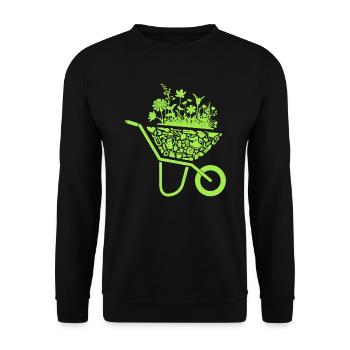 Jardinier, Fleuriste, Jardinier amateur, Jardinier, Dames - Sweat-shirt Unisexe - noir - Devant - Alina (178cm) & Michal (187cm)