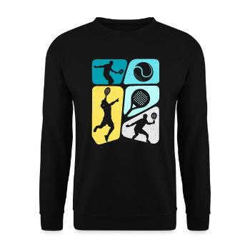 Padel Tennis Enfants Padel Garçons - Sweat-shirt Unisexe - noir - Devant - Alina (178cm) & Michal (187cm)