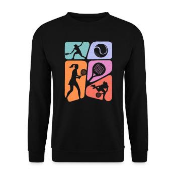 Padel Tennis Enfants Filles Padel - Sweat-shirt Unisexe - noir - Devant - Alina (178cm) & Michal (187cm)