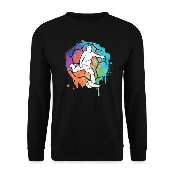 Football Joueurs de football Filles Joueurs de football Garçons - Sweat-shirt Unisexe - noir - Devant - Alina (178cm) & Michal (187cm)