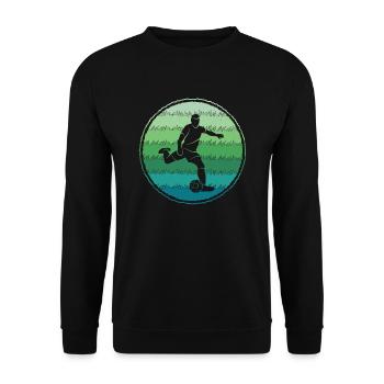 Joueur de football Joueur de football Vintage Joueur de football pour hommes - Sweat-shirt Unisexe - noir - Devant - Alina (178cm) & Michal (187cm)