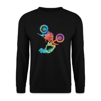 Dirt Biker Dirt Bike Fille Motocross Enfants Garçon - Sweat-shirt Unisexe - noir - Devant - Alina (178cm) & Michal (187cm)