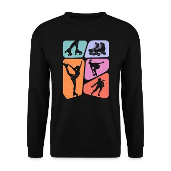Patins à roulettes Patinage à roulettes Filles - Sweat-shirt Unisexe - noir - Devant - Alina (178cm) & Michal (187cm)