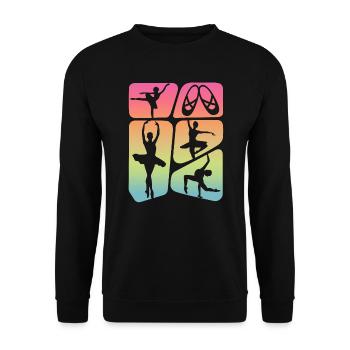 Ballerine Ballet Danseuse Dancing Ballet Femmes - Sweat-shirt Unisexe - noir - Devant - Alina (178cm) & Michal (187cm)