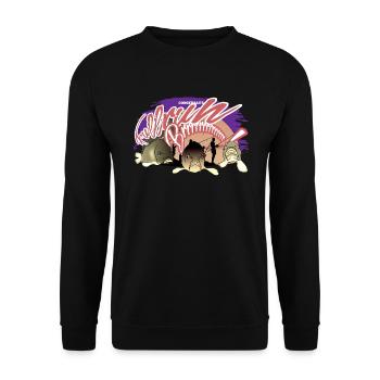 Angler Geschenkidee Cool Karpfen - Unisex Pullover - Schwarz - Vorne - Alina (178cm) & Michal (187cm)