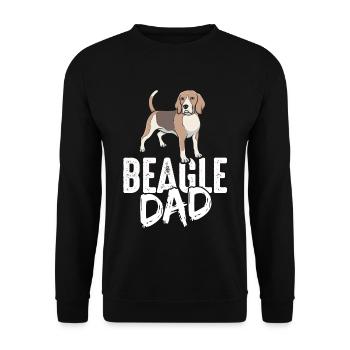 Beagle Dad Dog Dad Dad Dad Owner Fun Dogs - Unisex Sweatshirt - black - Front - Alina (178cm) & Michal (187cm)