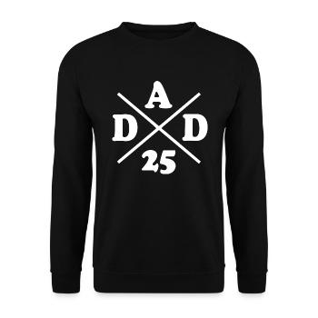 Dad 25 - Sweat-shirt Unisexe - noir - Devant - Alina (178cm) & Michal (187cm)