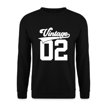 24E ANNIVERSAIRE MILLÉSIME 2002 - Sweat-shirt Unisexe - noir - Devant - Alina (178cm) & Michal (187cm)