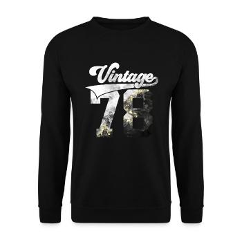 48TH BIRTHDAY VINTAGE 1978 - Unisex Sweatshirt - black - Front - Alina (178cm) & Michal (187cm)