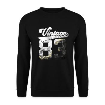 43E ANNIVERSAIRE MILLÉSIME 1983 - Sweat-shirt Unisexe - noir - Devant - Alina (178cm) & Michal (187cm)