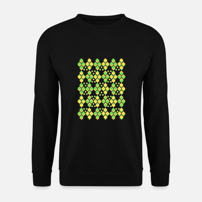 Geometrische abstrakte Kunst > geometrisches Quadrat colo - Unisex Pullover - Schwarz