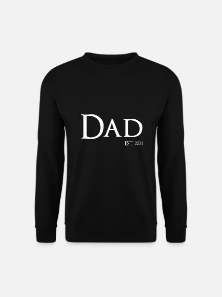 Dad Est 2021 Geburt Vatertag Geschenk - Unisex Pullover - Schwarz
