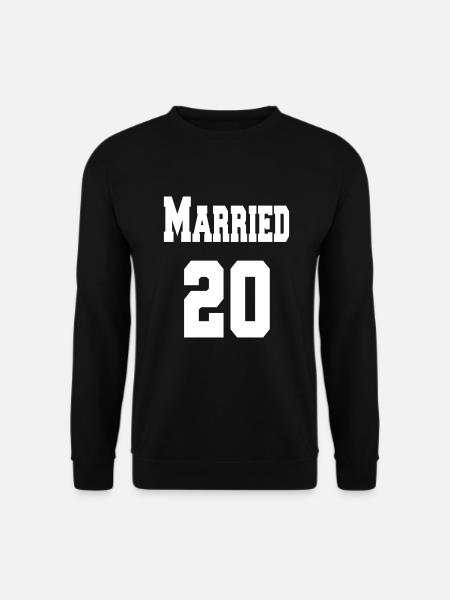 Just Married 2020 Pärchenlook Partnerlook - Unisex Pullover - Schwarz