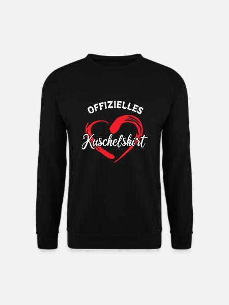 Offizielles Kuschelshirt Herz Partner Valentinstag - Unisex Pullover - Schwarz