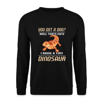 Lizard Bartagame Terrarium Pet Reptile - Unisex Sweatshirt - black - Front - Alina (178cm) & Michal (187cm)