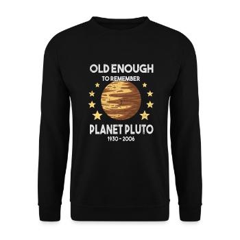 Pluto Planet Pluto Day Pluto Day Stars - Unisex Sweatshirt - black - Front - Alina (178cm) & Michal (187cm)