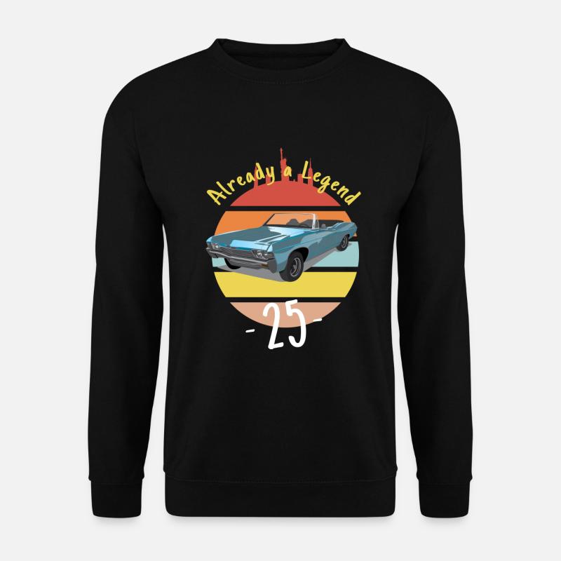 Auto Oldtimer déjà légende - 25e anniversaire - Sweat-shirt Unisexe - noir