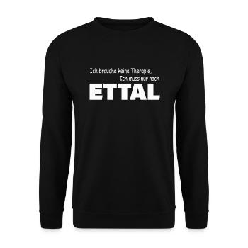 Therapie ETTAL - Unisex Pullover - Schwarz - Vorne - Alina (178cm) & Michal (187cm)