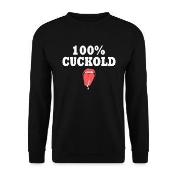 cuckold - Unisex Pullover - Schwarz - Vorne - Alina (178cm) & Michal (187cm)