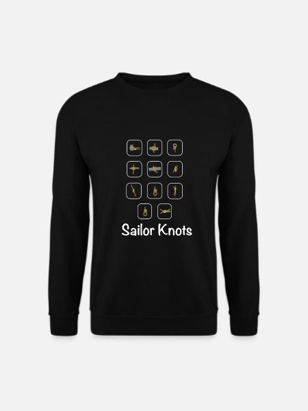 Die besten Segel Knoten für alle Segler und Crew - Unisex Pullover - Schwarz