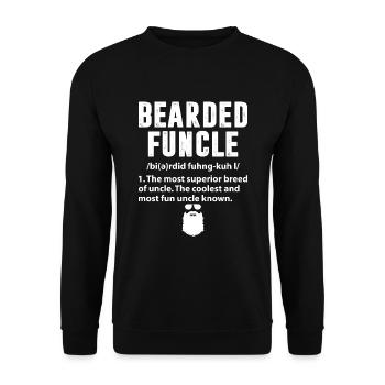 T-shirt drôle de définition d'oncle de funcle barbu - Sweat-shirt Unisexe - noir - Devant - Alina (178cm) & Michal (187cm)