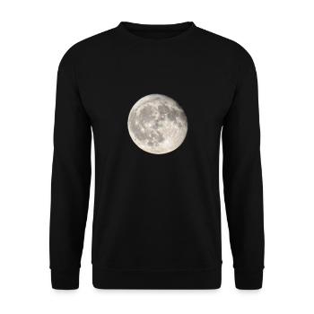 Full moon night sky the moon - Unisex Sweatshirt - black - Front - Alina (178cm) & Michal (187cm)