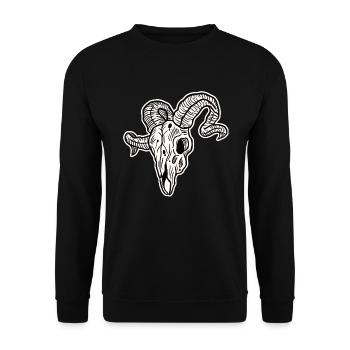 Skull Skeleton Skull Horror Cadeau d’Halloween - Sweat-shirt Unisexe - noir - Devant - Alina (178cm) & Michal (187cm)