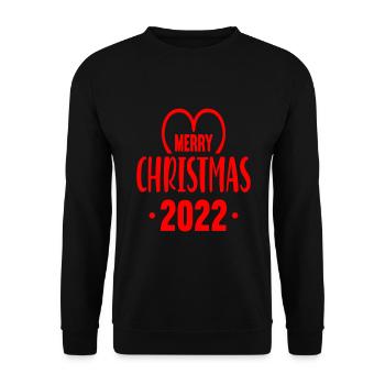 Merry Christmas 2022 - Unisex Sweatshirt - black - Front - Alina (178cm) & Michal (187cm)