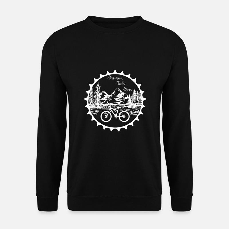 Mountainbike MTB Berge Trails Bikes - Unisex Pullover - Schwarz