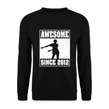 Vintage Zahnseide 10. Jahre alt 10 Geburtstag Junge Mädchen - Unisex Pullover - Schwarz - Vorne - Alina (178cm) & Michal (187cm)
