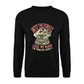 Dans la forêt, je vais perdre la tête et trouver - Sweat-shirt Unisexe - noir - Devant - Alina (178cm) & Michal (187cm)