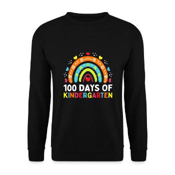 100 Days of Kindergarten School Teacher - Unisex Sweatshirt - black - Front - Alina (178cm) & Michal (187cm)
