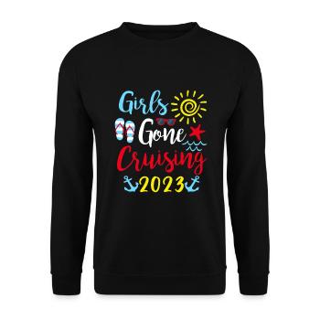 Womens Girls Gone Cruising 2023 Vacation Girl - Unisex Sweatshirt - black - Front - Alina (178cm) & Michal (187cm)