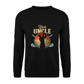 Best Uncle Golfer Uncle "Best by Par" - Unisex Sweatshirt - black - Front - Alina (178cm) & Michal (187cm)