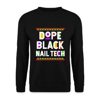 Black Nail Tech African American Job Proud Pro - Unisex Sweatshirt - black - Front - Alina (178cm) & Michal (187cm)