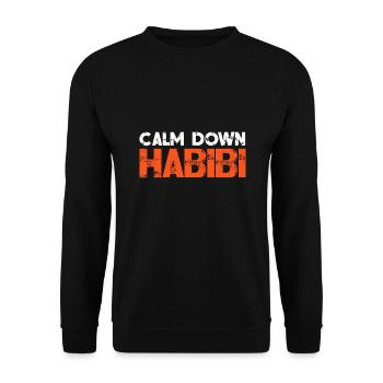 Drôle d’idée arabe Habibi Hommes Femmes - Sweat-shirt Unisexe - noir - Devant - Alina (178cm) & Michal (187cm)