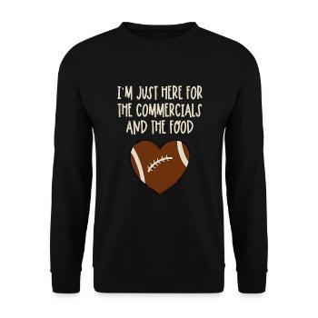 Je suis juste là pour les publicités et les filles de nourriture - Sweat-shirt Unisexe - noir - Devant - Alina (178cm) & Michal (187cm)