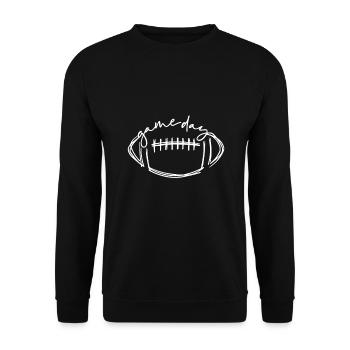 Jour de match Football Jour de match Vibes Amateur de football - Sweat-shirt Unisexe - noir - Devant - Alina (178cm) & Michal (187cm)