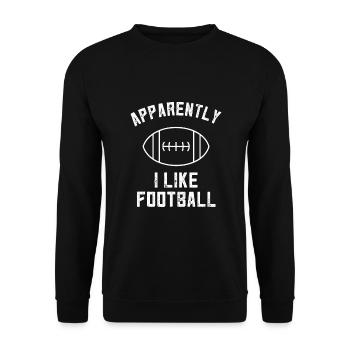 Girls Football Party Outfit Funny Football Stuff - Unisex Sweatshirt - black - Front - Alina (178cm) & Michal (187cm)
