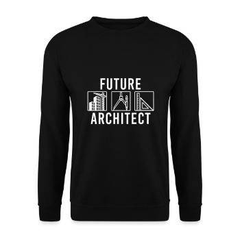 Architekt Kunst Kinder Jungen Mädchen Architektur - Unisex Pullover - Schwarz - Vorne - Alina (178cm) & Michal (187cm)