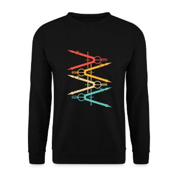 Architekt Design Männer Frauen Kompass Architektur - Unisex Pullover - Schwarz - Vorne - Alina (178cm) & Michal (187cm)