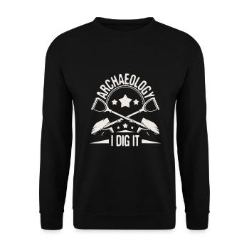 Archéologie Je le creuse - Archéologue Archéologue - Sweat-shirt Unisexe - noir - Devant - Alina (178cm) & Michal (187cm)