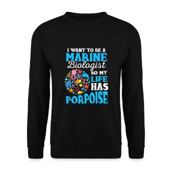Marine Biology idea Future Marine Biologist Gift - Unisex Sweatshirt - black - Front - Alina (178cm) & Michal (187cm)
