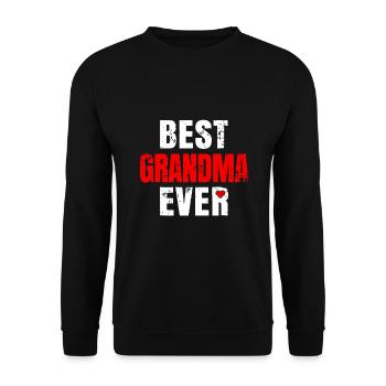 Meilleure grand-mère de tous les temps Saint-Valentin Grand-mère Mère - Sweat-shirt Unisexe - noir - Devant - Alina (178cm) & Michal (187cm)